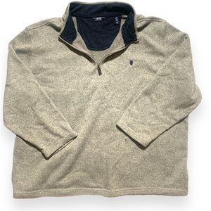 Izod 4XL Quarter Zip Gray Pullover Sweater